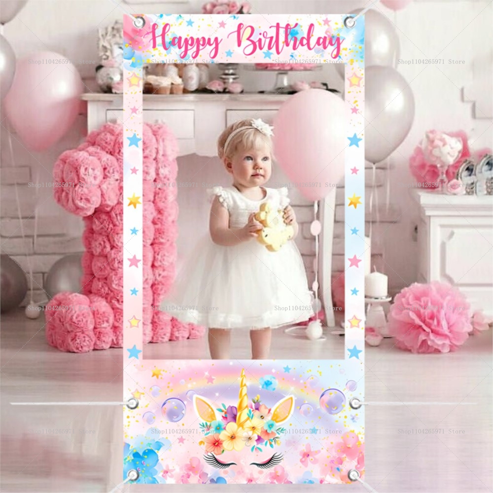 Baby Zebra Clothing - إطار صور بتصميم وحيد القرن للفتيات،