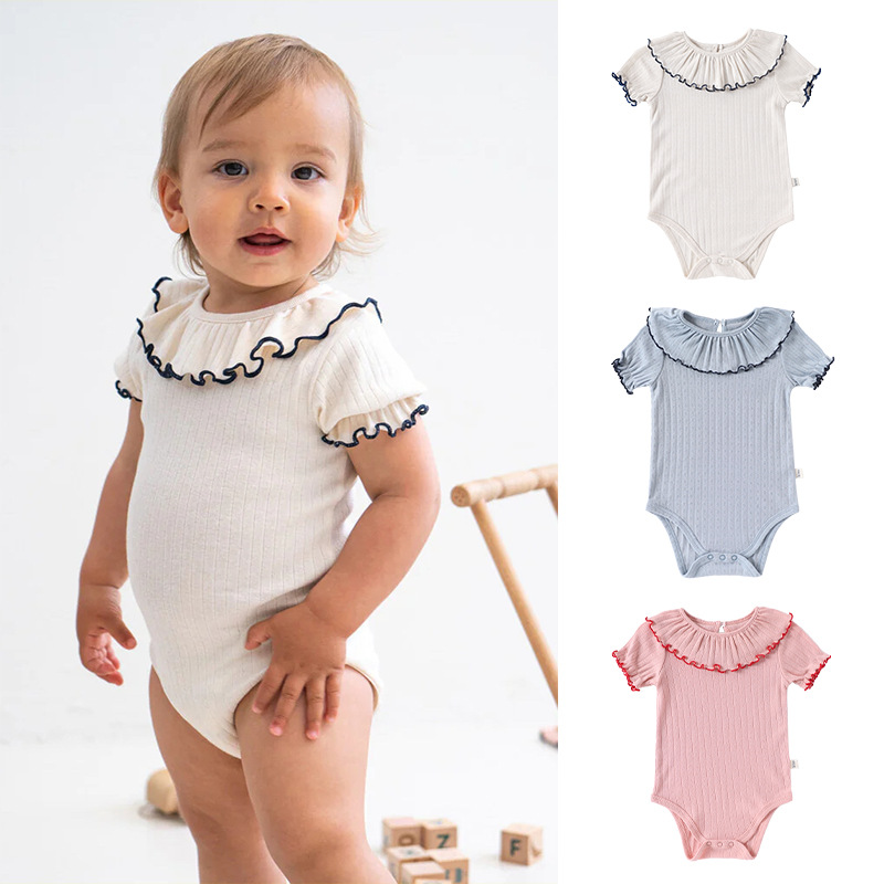 Baby Clothing Layers - بدلة صيفية مثلثة الشكل للبنات الرضع