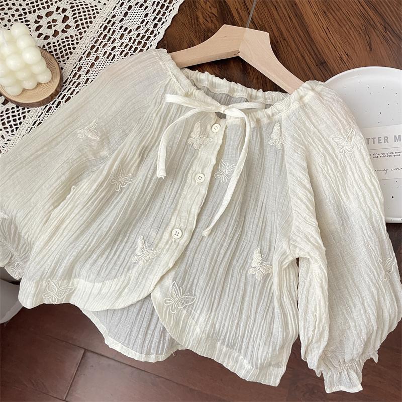 Baby Zebra Clothing - ملابس حماية من الشمس بتطريز الفراشة