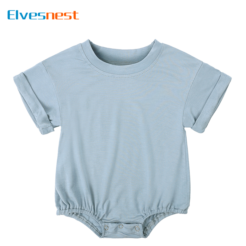 Bamboo Bodysuit Baby - ألياف الخيزران طفلة ارتداءها موضة الصلبة