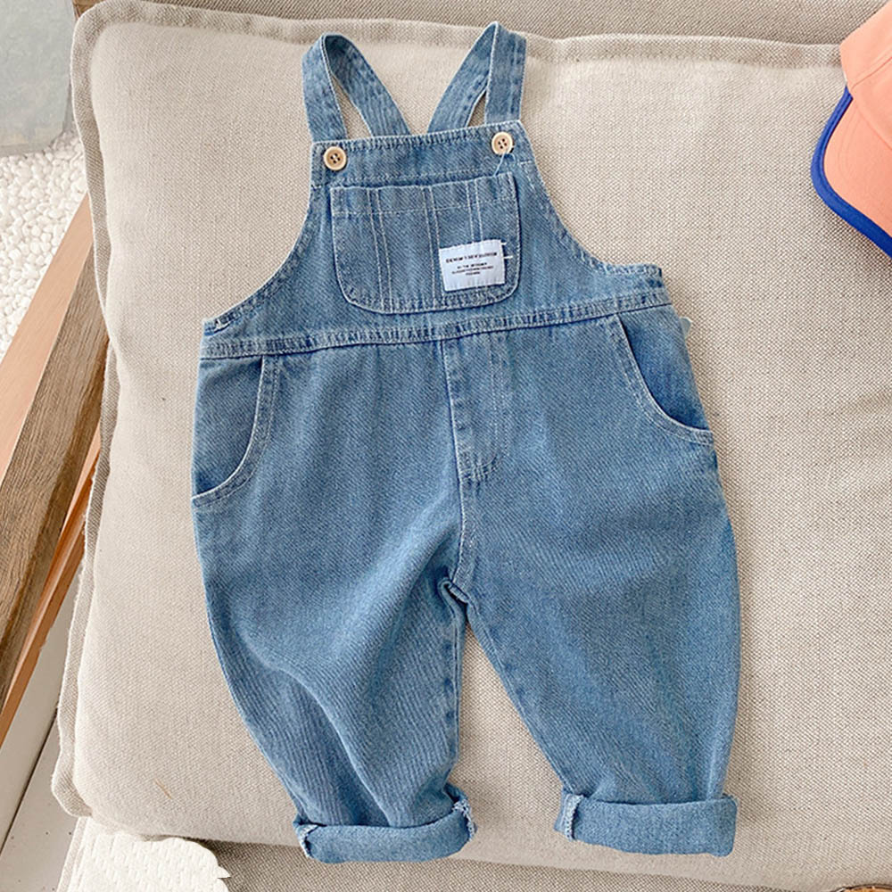 Baby Clothing Boutique - الفتيات بذلة الأزرق الدنيم بلون القطن