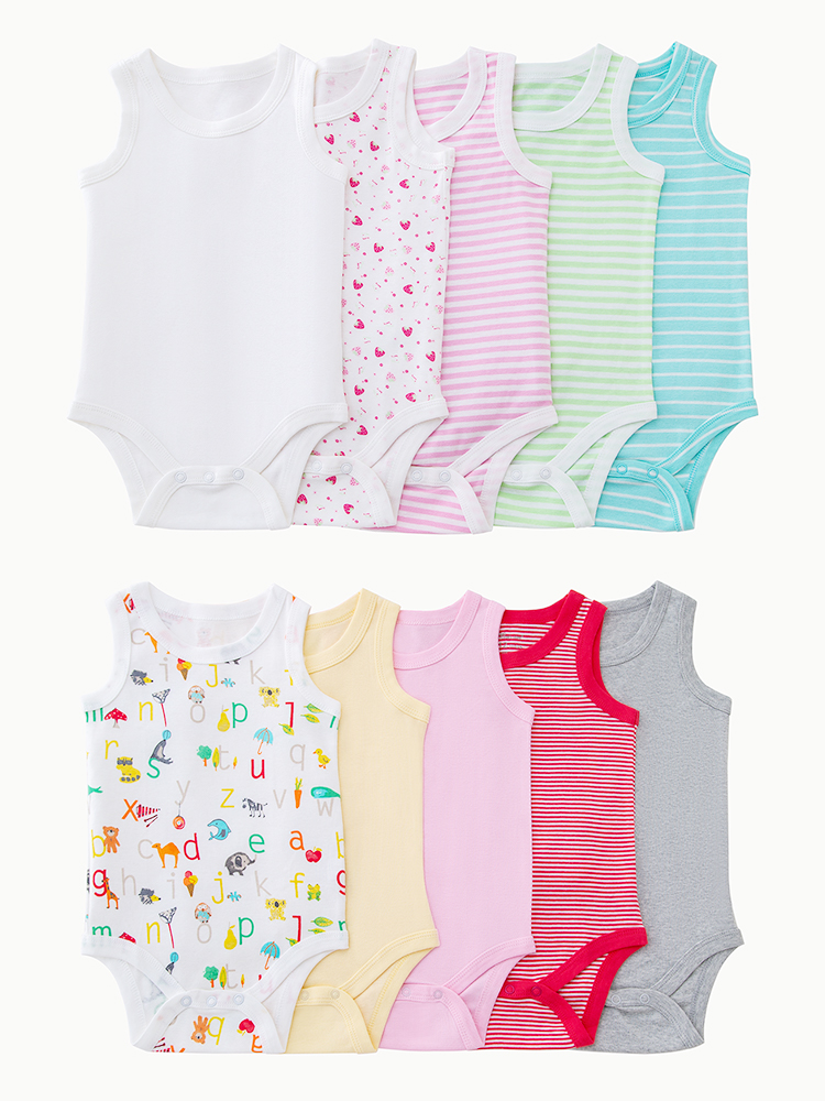 Bamboo Bodysuit Baby - جمبسوت قطني بدون أكمام لحديثي الولادة