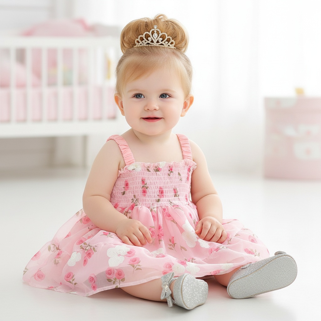 فستان أطفال صيفي بحمالات مزين  - مراجعة Baby Clothing H&M وسعره