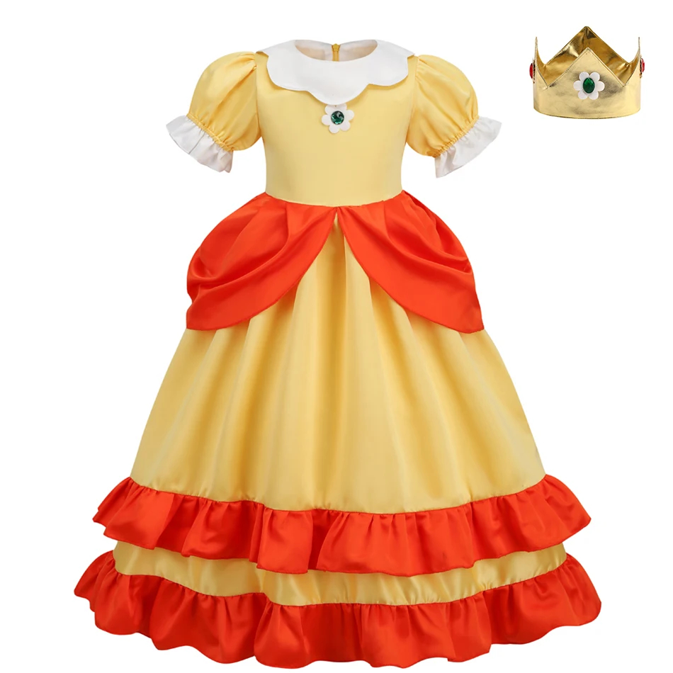 فستان الأميرة الخوخ فتاة 2-10  - مراجعة Baby Clothing Sizes وسعره