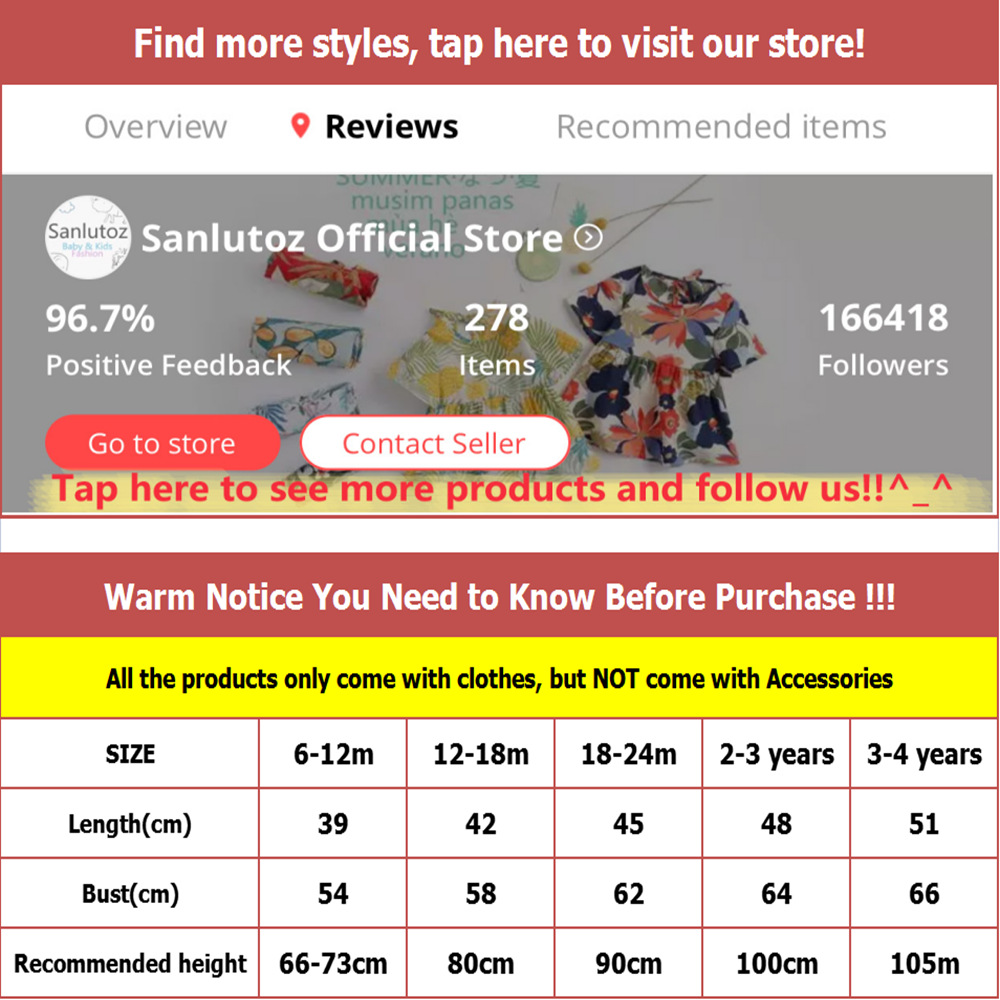 فستان صيفي للأطفال من سانلوتوز - مراجعة Baby Clothing Patterns Free وسعره