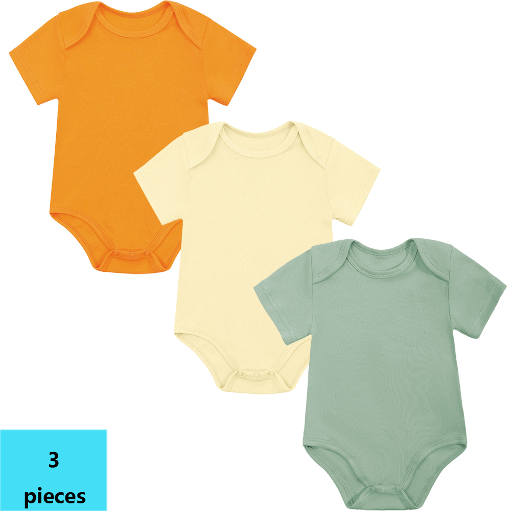 3 قطع بدلة قطنية قصيرة الأكمام - مراجعة Bamboo Bodysuit Baby وسعره